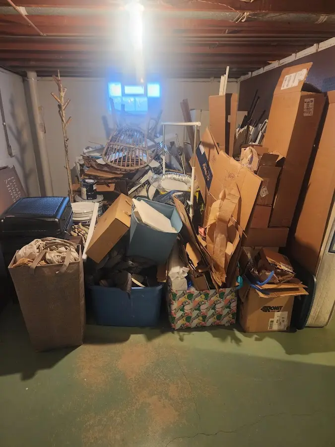 Roll-off dumpster container at job site for 4 Yard Dumpster Rental in Rochester